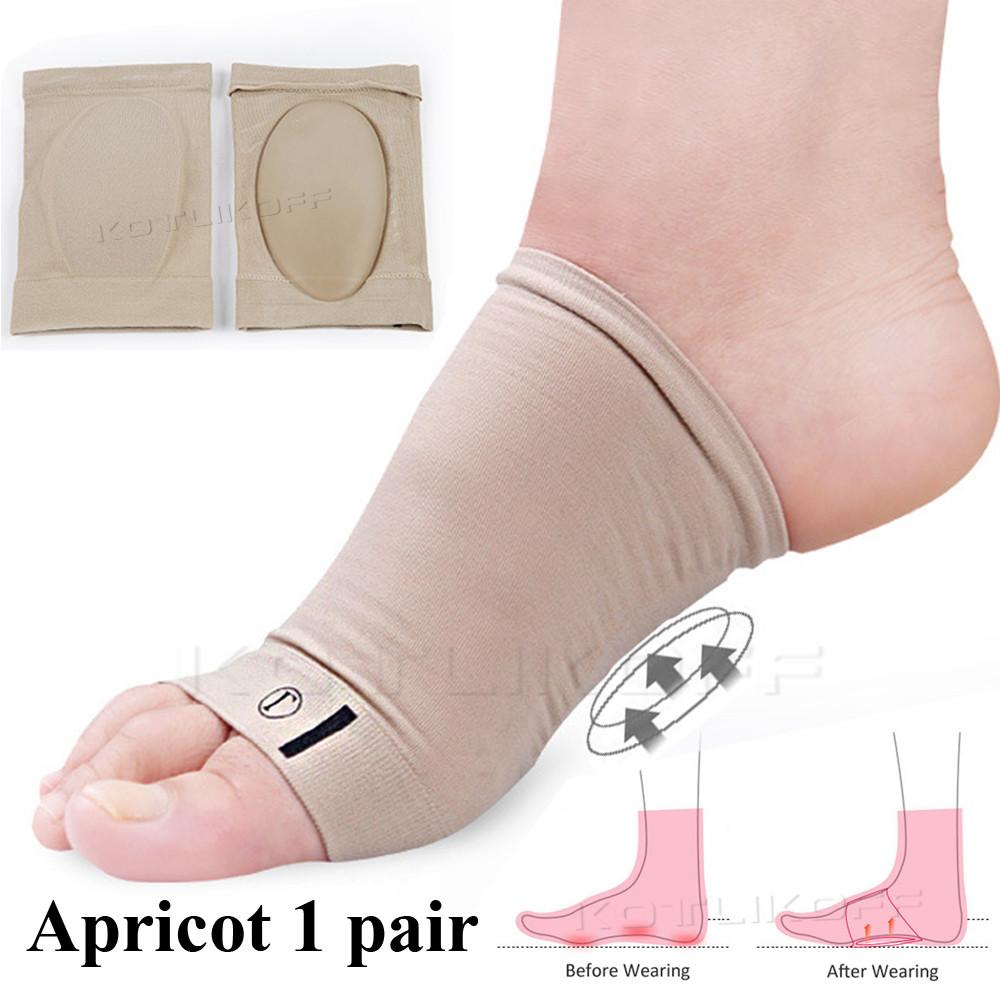 2Pcs Arch Support Sleeve Orthotic Pad Plantar Fasciitis Heel Spur Strap Foot Pain Relief Flat Feet Socks