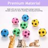 RuiChy 8-Piece Sponge Cat Toy Balls, Soft, Brightly Colored Foam Soccer Balls, Noise-Free Bouncy Pet Interactive Toys for Kittens, Activity Chase,