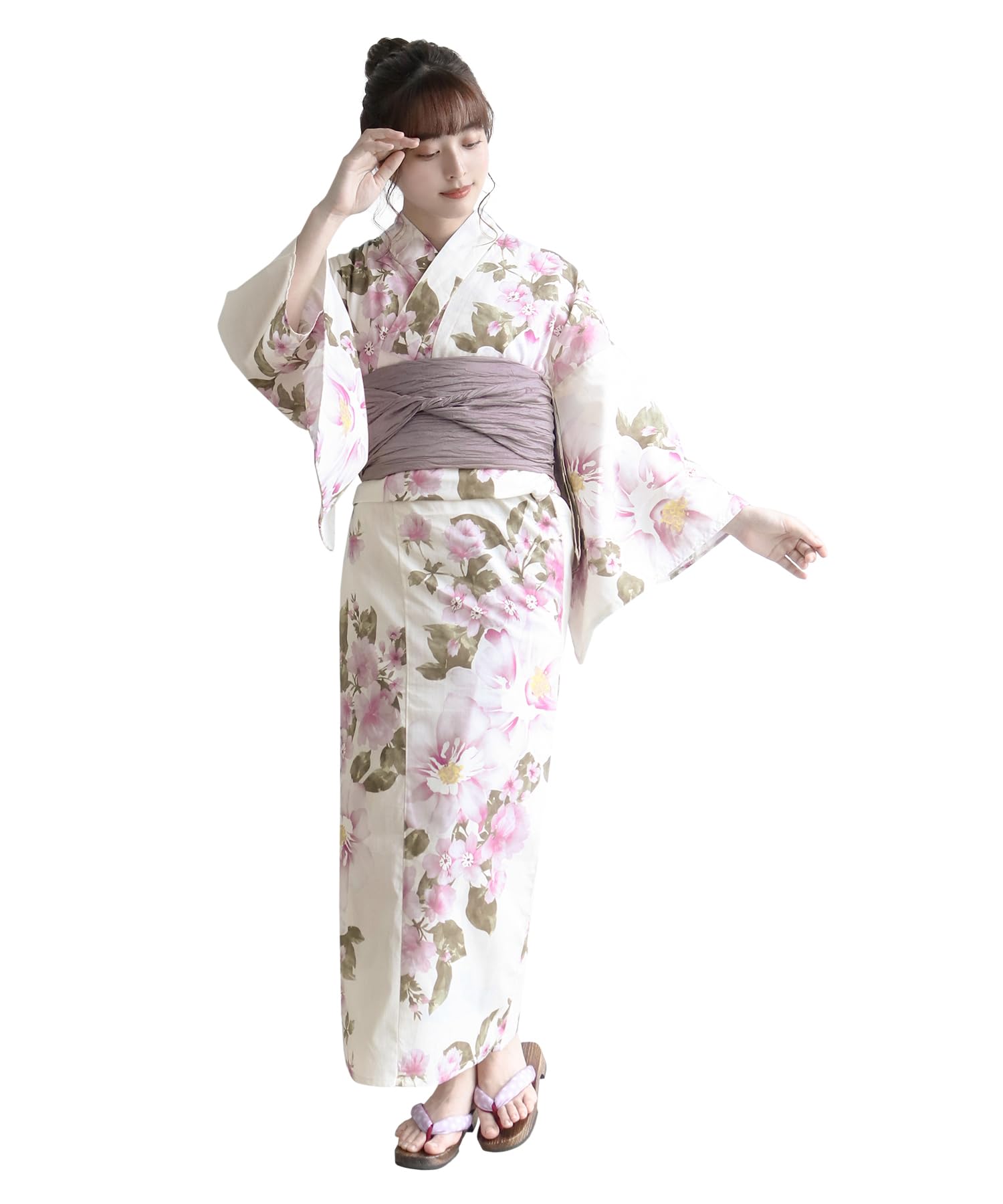 

Yukata change set Heiko H Mellow one size fits [KYOETSU] set, weave, unbleached, 2-piece (yukata, obi), Women s (7. mauve, all)
