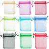 50 Pcs Organza Jewelry Gifts Drawable Box Wedding Gift Candy Mini Pouch Bag