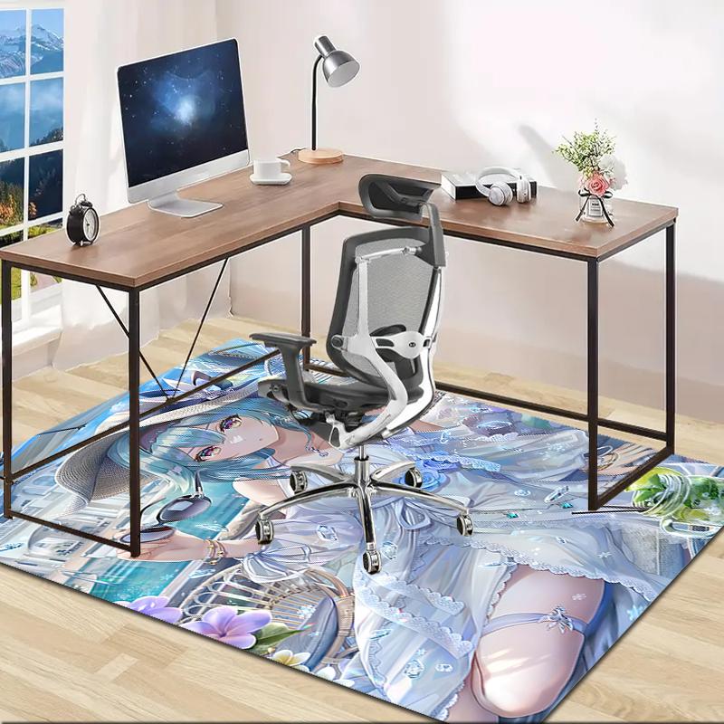 1pc Genshin Impact Furina1 Design Area Rug - Non-Slip, Soft & Cozy Floor Mat for Living Room, Bedroom, Office - Indoor/Outdoor Decorative Carpet