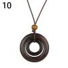 Wooden Pendant Female Jewelry Vintage Leather Lanyard Neck Accessories Clothing Pendant Sweater Chain Sweater Necklace