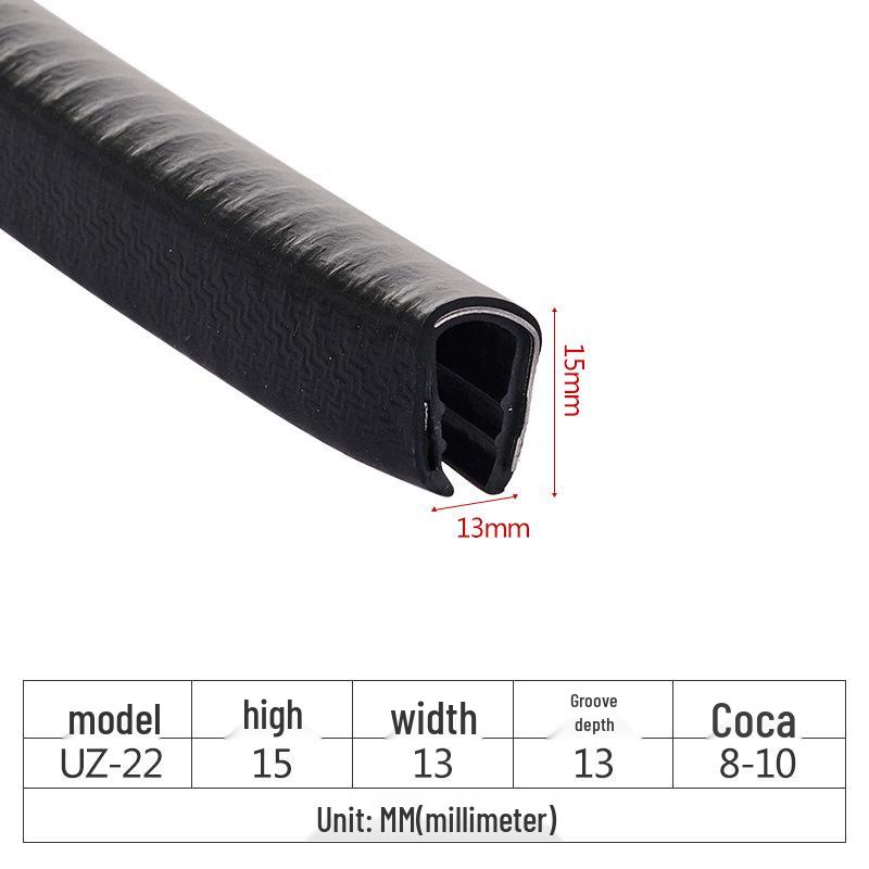 U-Shaped Rubber Edge Protector for Sheet Metal and Glass