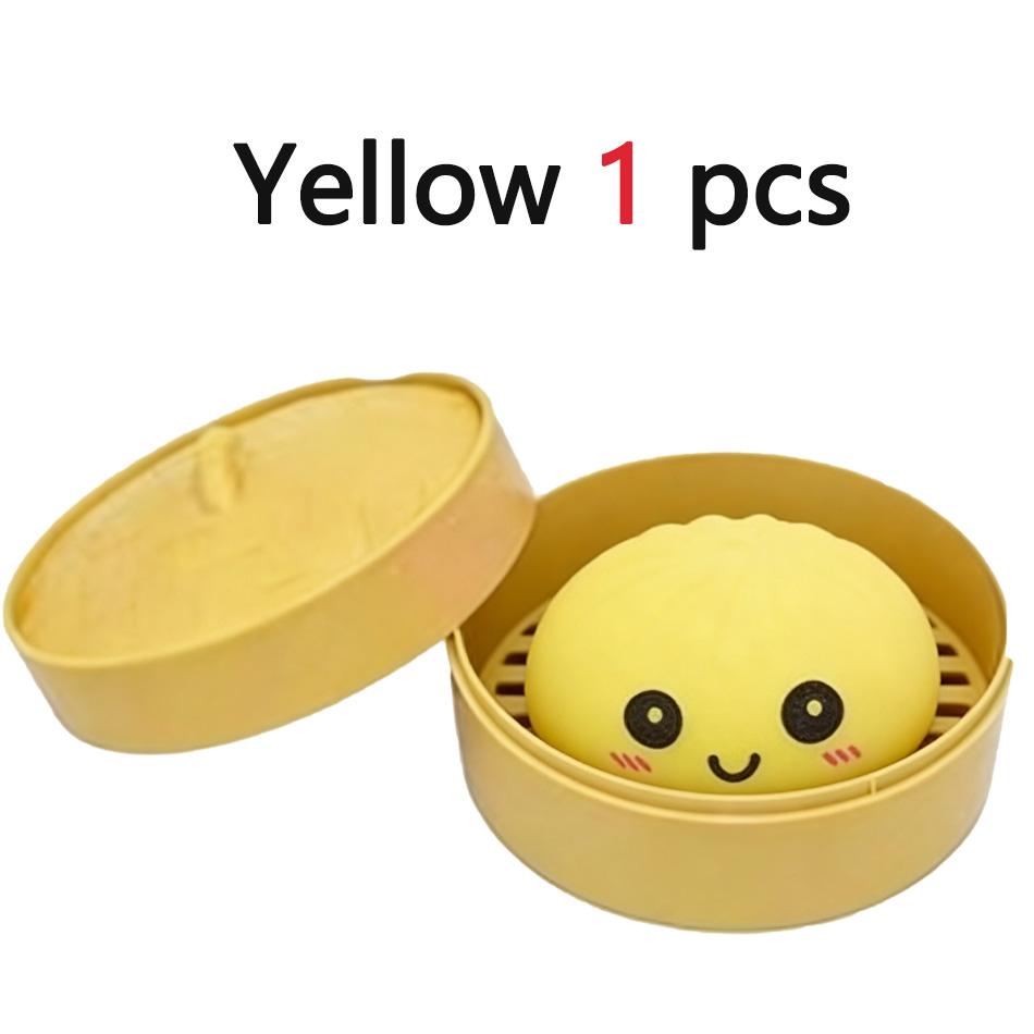Kids  Childrens Stress Relief Steamed Bun Toy Portable Travel Slow Rising Smiling Bun Sensory Toy Adults Soft Stress Toy