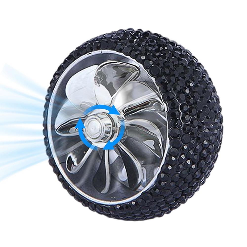 

Новый автомобильный ароматерапевтический диффузор Стразы Освежители воздуха для грузовиков Воздухораспределитель Освежитель воздуха с вращающимся вентилятором Дизайн Рождественский подарок чёрный