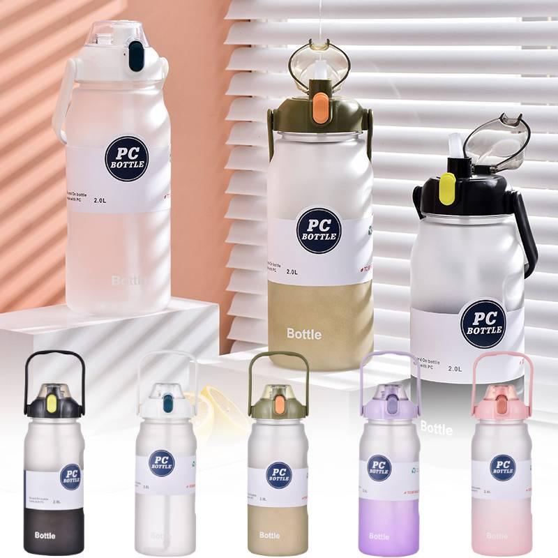 Gradient Water Bottle With 2000ml Large Capacity Durable High-temperature Resistant Ideal For Sports And Travel