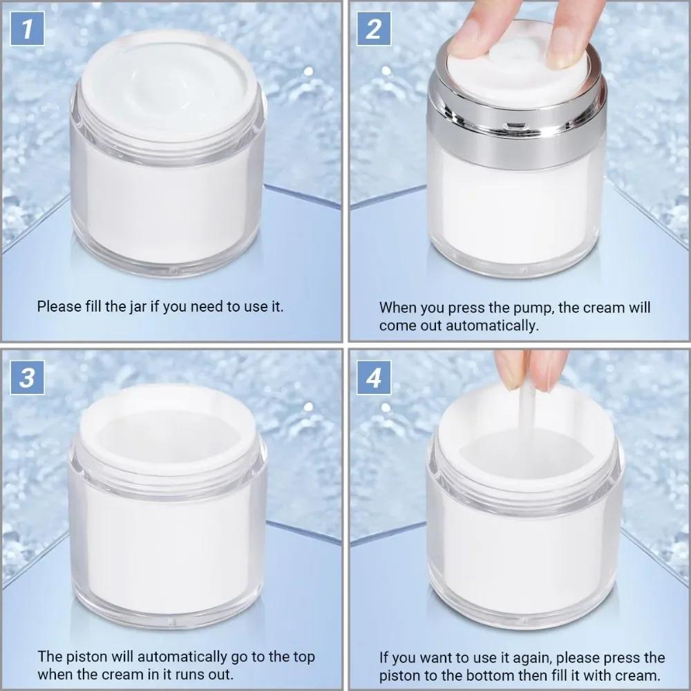15/30ml Airless Pusty Słoik Pompki Wymienne Kremy Żele Balsamy Dozownik 1 szt. Podróżny Szczelny Pojemnik Kosmetyczny Butelka Próżniowa