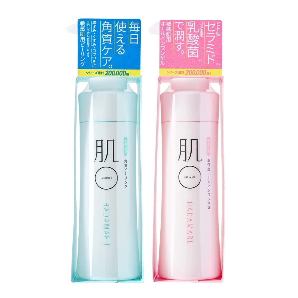 

Hadamaru Aqua Moisture Gel Peeling Set (150g x 2 Sensitive Skin Low Irritation Dry Skin) Exfoliation & Moisturizing (Human-type Ceramide