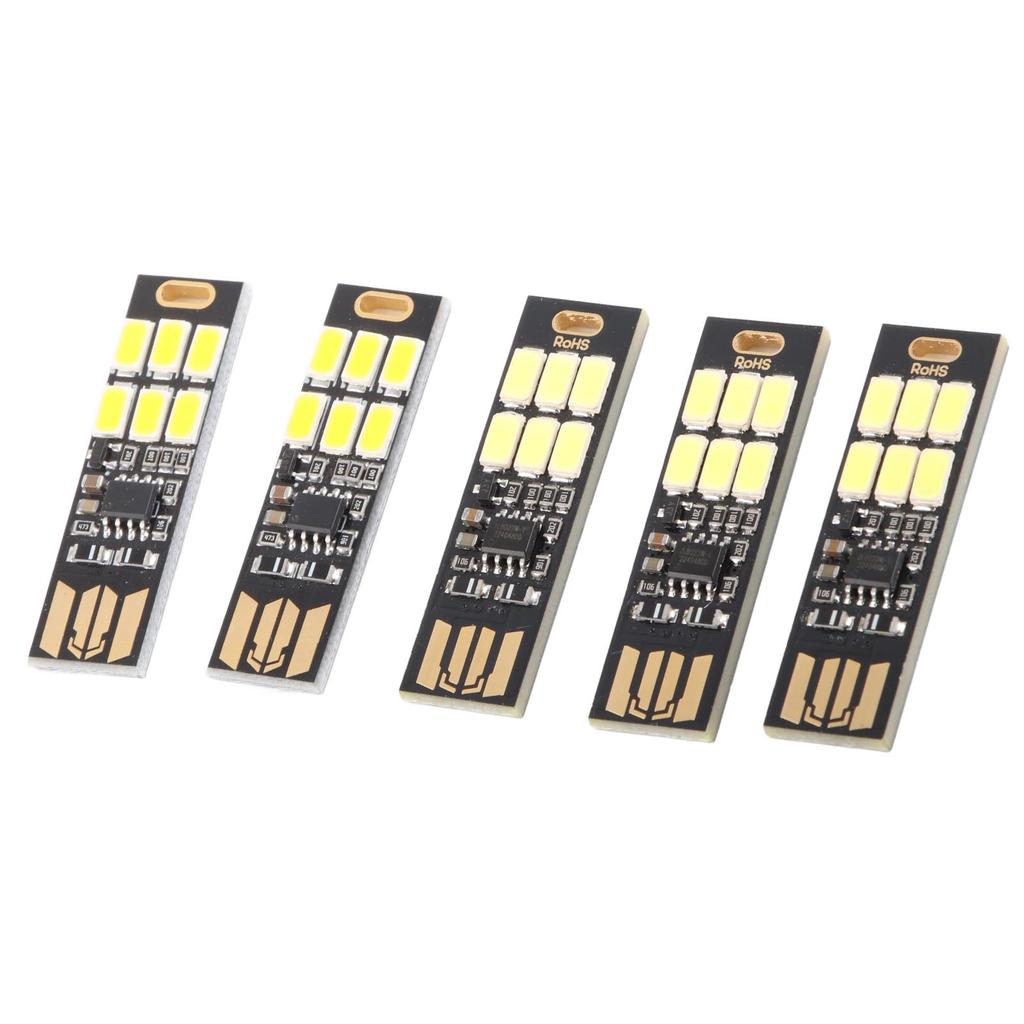 5PCS USB Night Light Stepless Dimming Touch Sensor Switch Mini 6 LED Lamp Stick for Laboratory