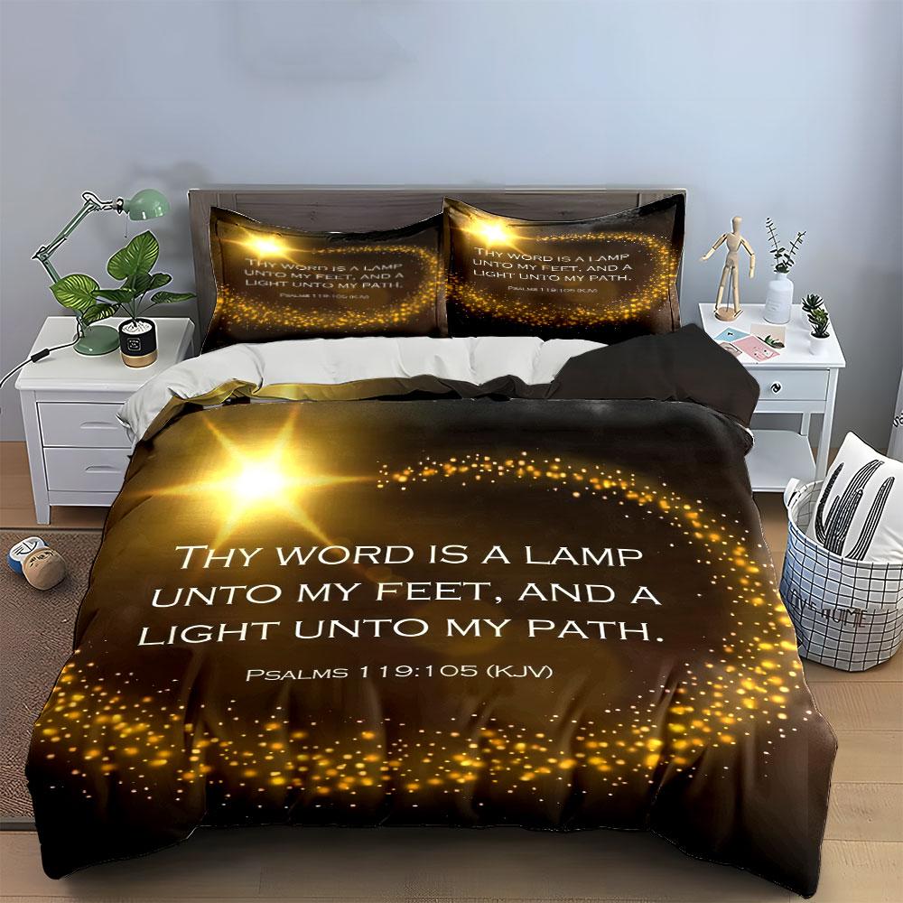 Spiritual Guidance And Inspiration Set  Kid'S And Adults' Bedroom Decor, Exquisite Three-Piece Bedding Set Gift