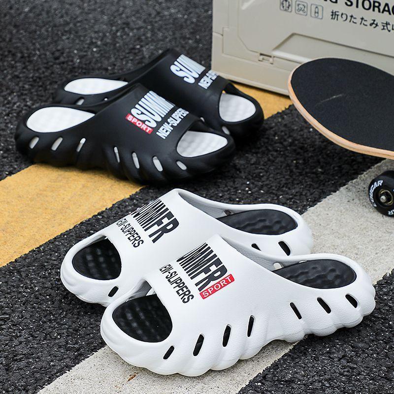 Beach Sandals Men's Slippers Summer Non-Slip Soft Sole Indoor Home Durable Slide Slippers