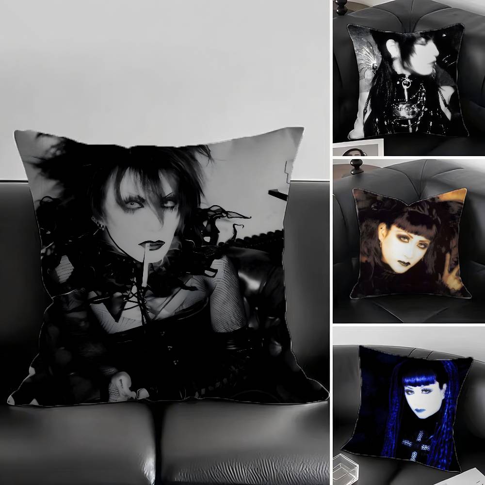 1 szt. Poszewka na poduszkę Rock Band Malice Mizer Moda Kwadratowa Poszewka Sypialnia Sofa Pokój Wystrój Wypoczynek