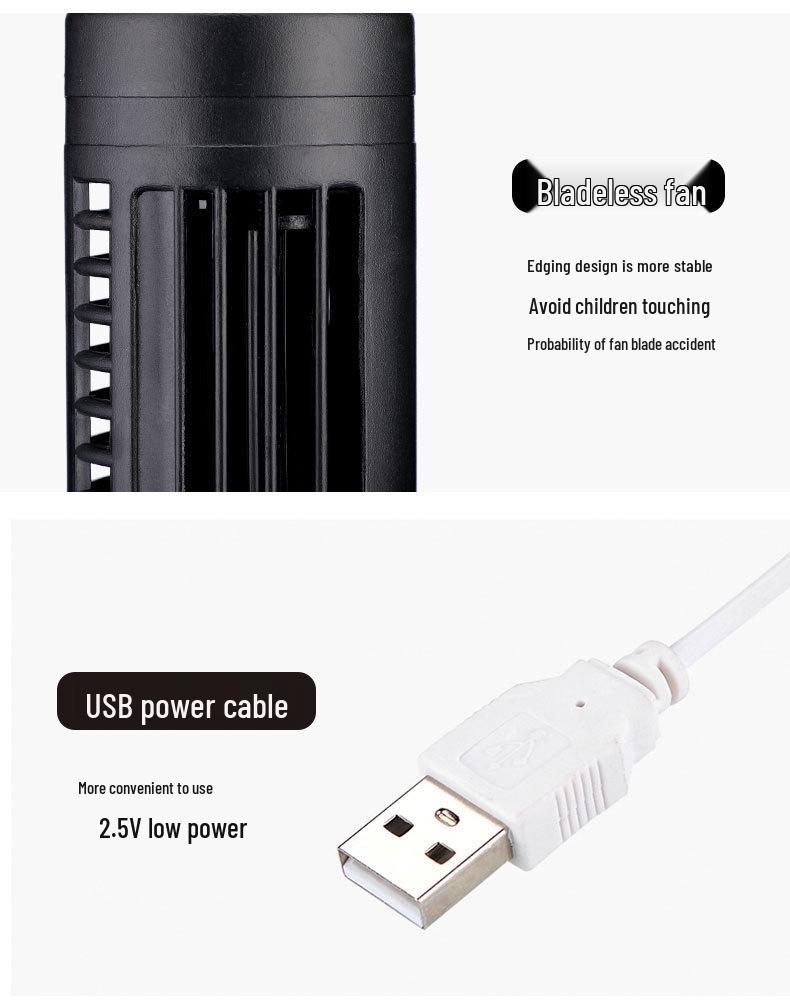 USB Turmventilator: Blattloser Vertikaler Klimaanlagenventilator