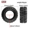 4pcs 1.9inch 95mm Rubber Tires For 1/10 Rock Track Redcat Scx10 Ii Axial 90046/90047 Rc4wd Yikong D90 Trx4 Trx6 Rc Car Tyre