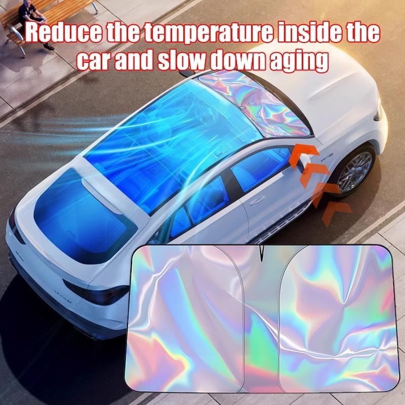 UV Protection Curtain Car Front Window Sun Shade Laser Layer Heat Shield Cooling Folding Windscreen Visor Styling Accessories