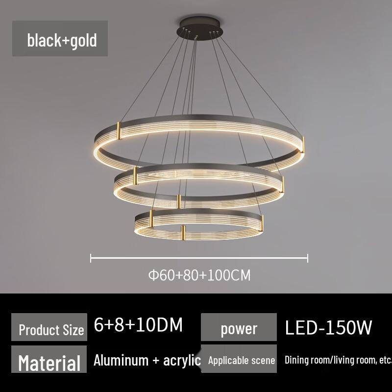 Dream Bubble Black Gold Dimmable LED Pendant Light