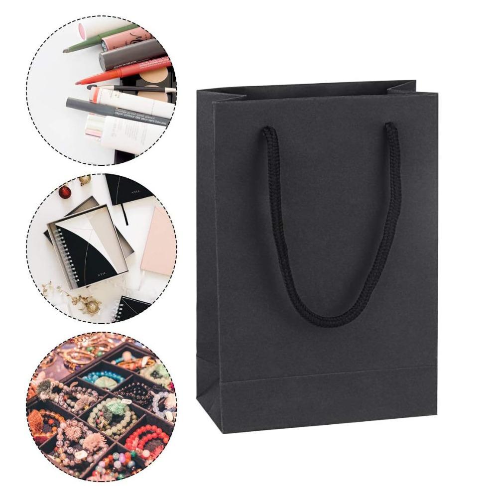 10pcs Shopping Paper Bags Gift Bags with Handle Mini Treat Bags Handbag Party Favor Bags Packaging Bag for Birthday Wedding Party Baby Shower Favor