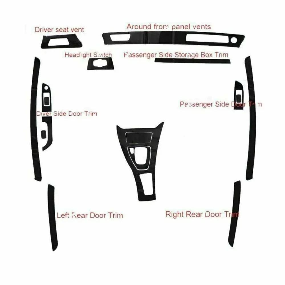 Adhesivo Decorativo de Fibra de Carbono Brillante 5D para el Interior del Coche para BMW Serie 3 E90 E92 E93 2005-2012 Coche con Volante a la Izquierda Accesorios de Estilo para Coche ÚTIL