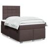 VidaXL Slat Bed Base and Mattress Dark Brown 120x190cm Fabric 3290430