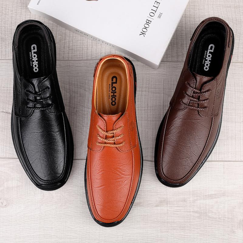 Pánské Boty Muž Jaro Podzim Nové Kožené Kancelářské Módní Boty Pánské Pohodlné Šněrovací Oxfordky Pro Muže Ležérní Boty Ručně Vyráběné Společenské Boty