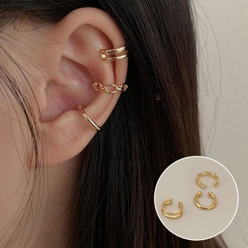 Korean Style S925 Sterling Silver Multi-Layer Pearl No-Pierce Ear Cuff – Women's Retro Elegant Earrings, Niche Ear Jewelry.