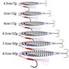 12pcs Pencil Bait Metal Casting Fixture 7/12/17/ 22/ 30/40g Shore Throwing Sea Bass Bait Sinking Artificial Bait Fishing Tackle