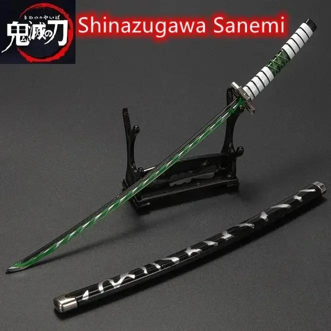26cm Demon Slayer Katana Swords Alloy Real Katana Samurai Cosplay Home Decoration Edge Bedroom Decor Japanese Kid Toy Anime Gift