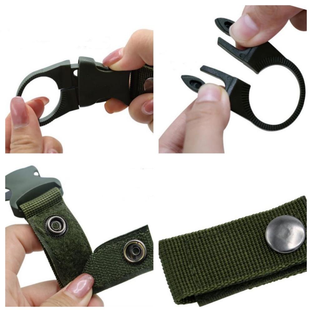 1/4PC Webbing Buckle Hook Water Bottle Holder Clip Outdoor Camping Nylon EDC Climb Carabiner Belt Backpack Hanger Camp Tools