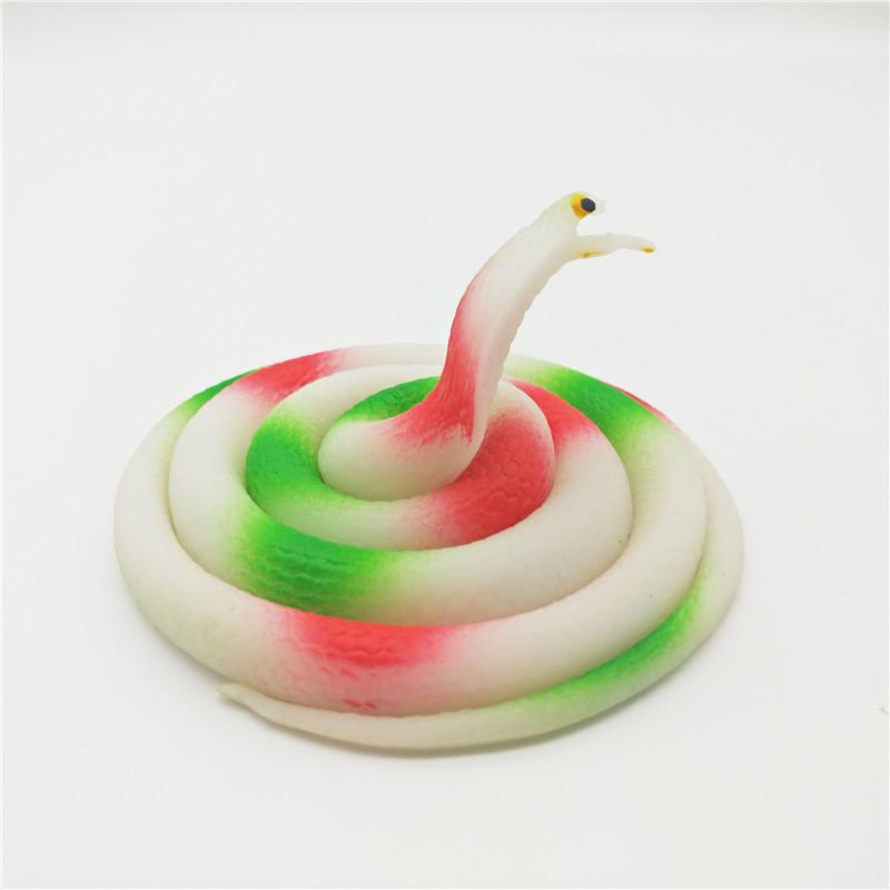 Children's Soft Rubber Toy - Large Green Fake Snake Prank Model