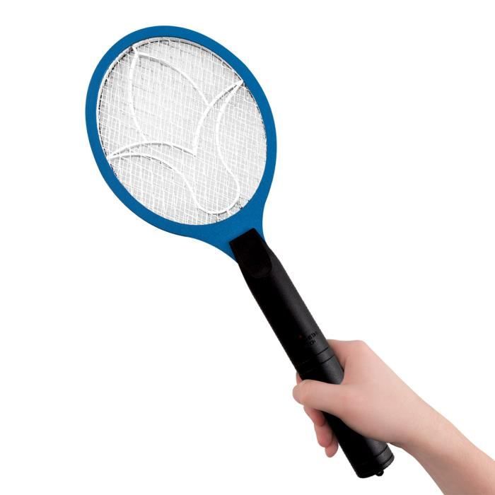 kwmobile tapette à mouches électrique - raquette anti mouche moustique insecte volant - tue mouche efficace avec décharge électrique