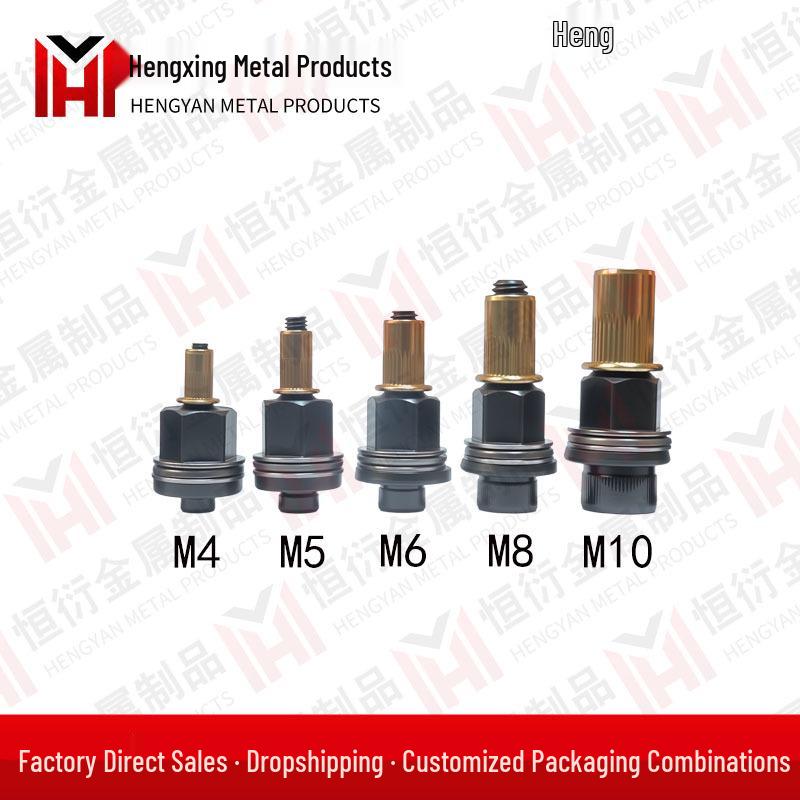 Manual Rivet Nut Tool with Interchangeable Heads M3-M12