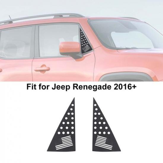2x Auto Seitenfenster Glas Panel Abdeckung Zierleiste Für Jeep Renegade 2016-20 Muster