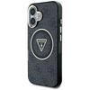 Etui Guess Iml Metal Glitter 4G Circle   Triangle Magsafe Do Iphone 16 Czarny