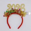 Sequin 2026 New Year Headbands Number Colorful Star Strip Headband Celebration Comfortable Glitter Headwear for Adult and