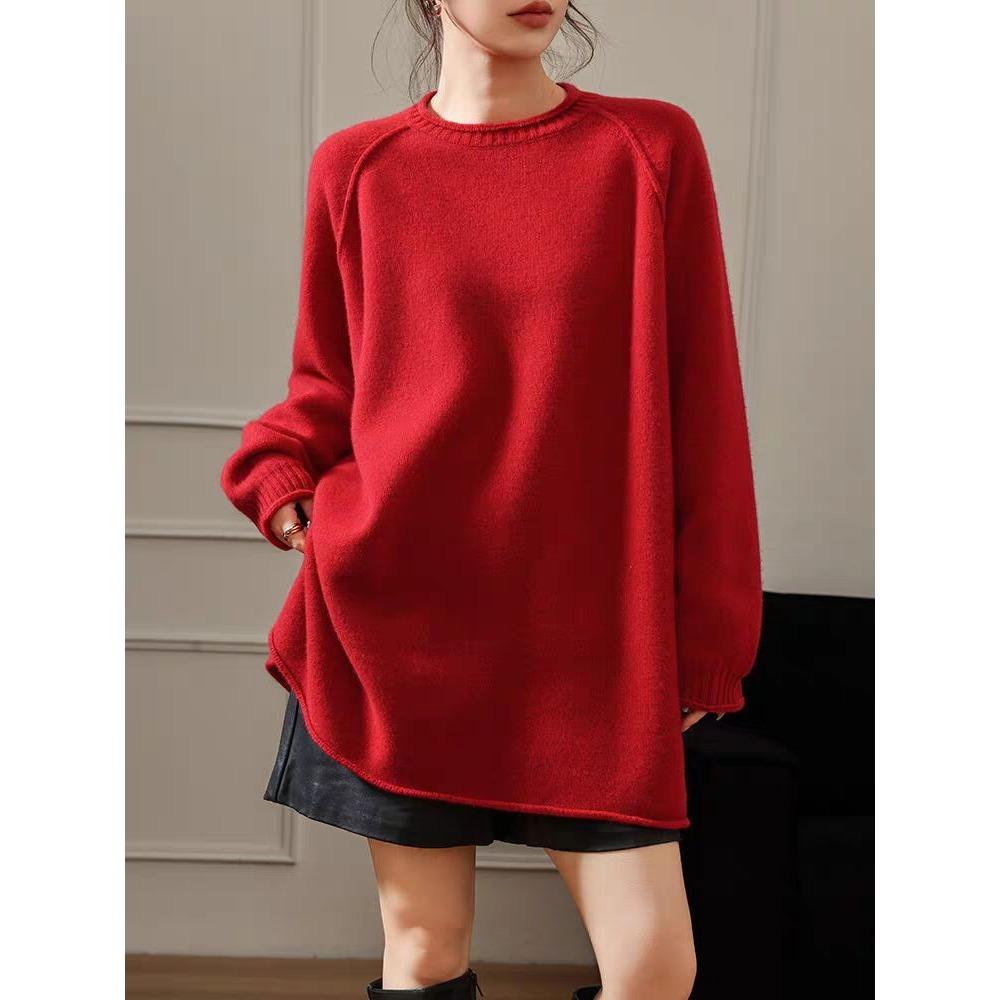 2026 Autumn Winter New Women Sweater Pullover Knitting Fashion Lady Tops Long Sleeve Shirt Loose Casual Solid