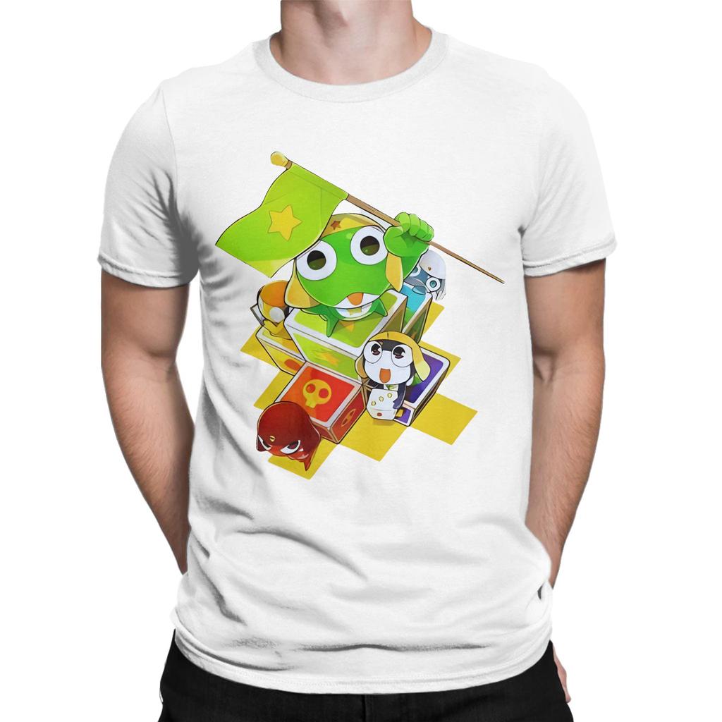 Men Womens TShirts Funny Sgt Frog Keroro Awesome 100 Cotton Tees Short Sleeve  T Shirts Crewneck Clothes Party