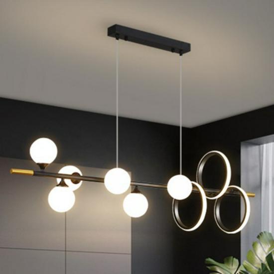 Nordic Postmodern Minimalist LED Glass Pendant Light for Dining Table
