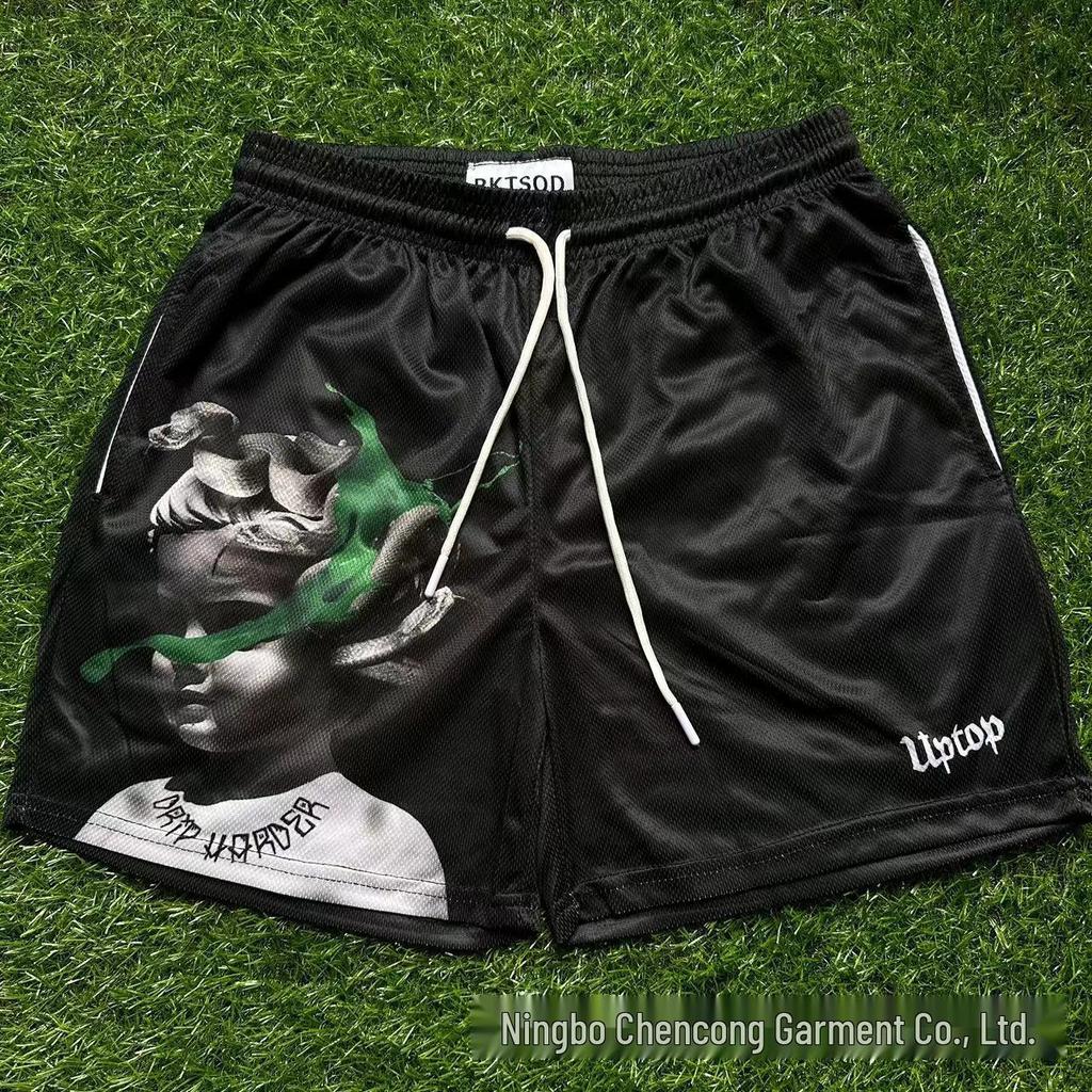 BKTSQD Unisex Quick-Dry Mesh Sports Shorts for Running, Basketball, and Swimming