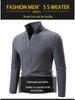 2024 Men's Trendy Fashion Zipper Cardigan Knit Sweater Jacket