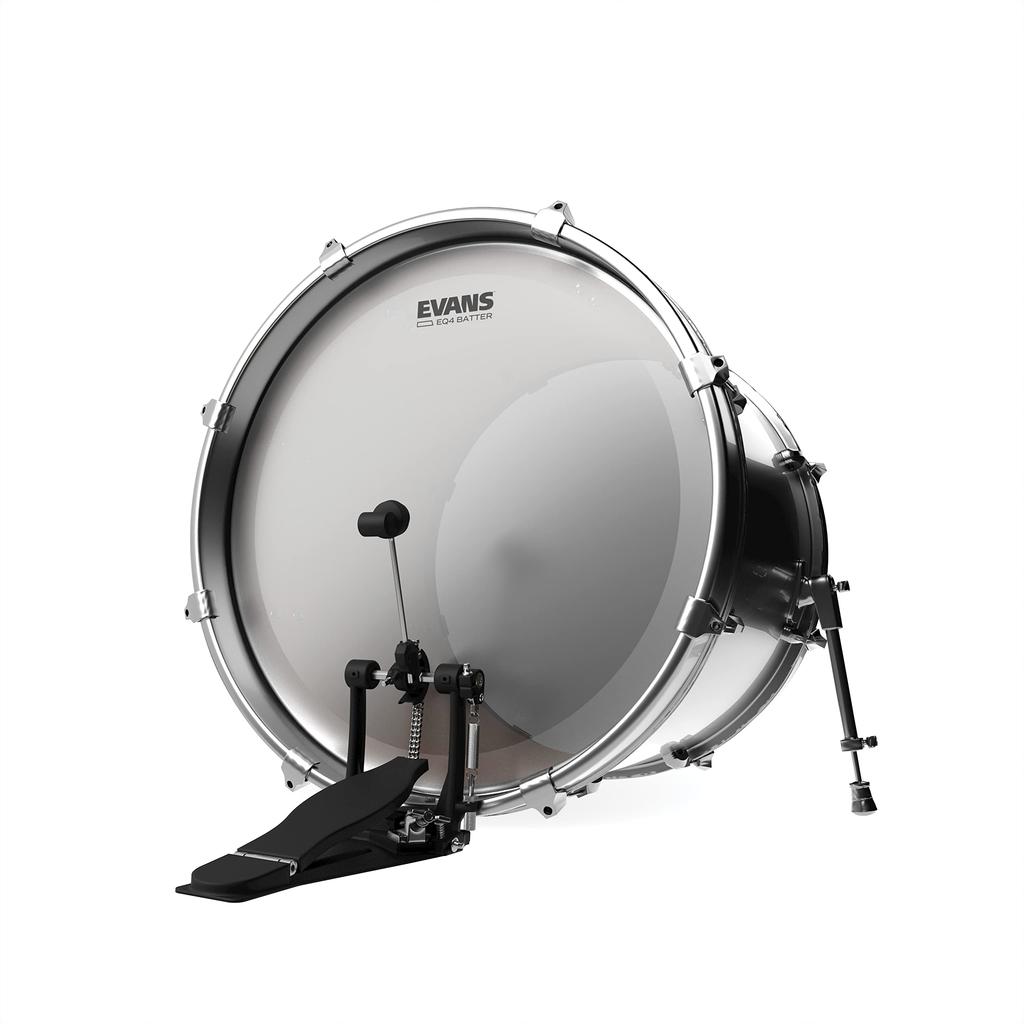 EVANS EQ4 Bass Drum Heads 20 Inch 10mil + 10mil Ring