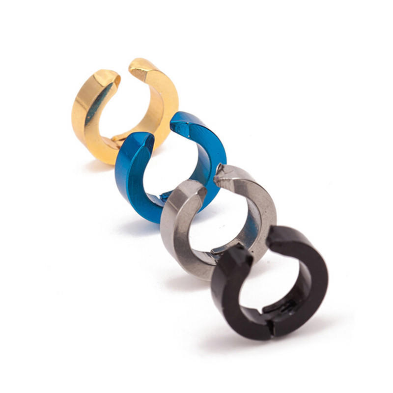 Man Titanium Steel Ear Clip Without Pierced Earsbuckle Women Earrings Jewelry