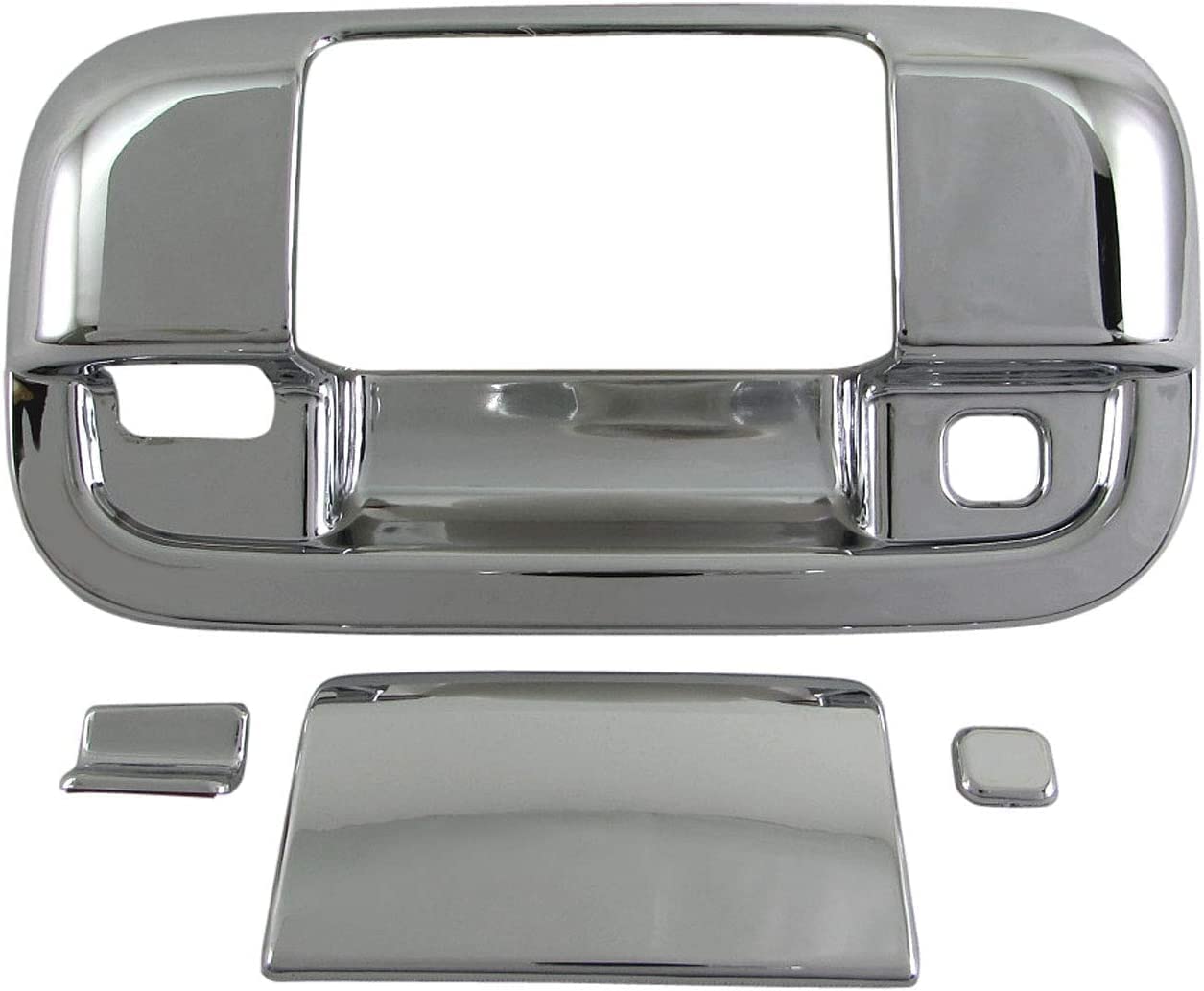 

BRIGHTZ Wagon R Custom Z MH55S MH95S Chrome Door Handle Covers and Rear Hatch Knob Plate Type D Compatible with and 95 Wagon R Custom Set,