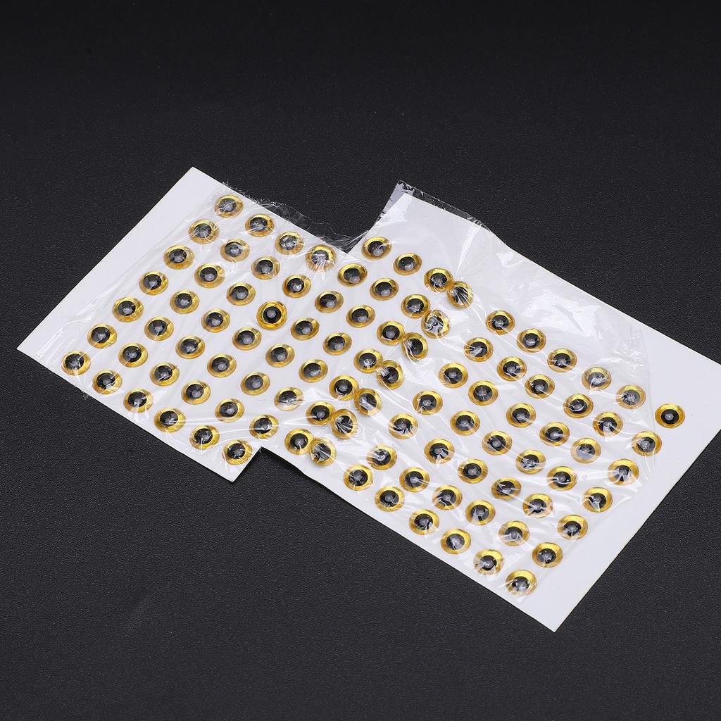 100Pcs Fishing Lure Eyes ThreeDimensional   Lightweight   Fisheye Sticker for Making Fishing Bait(Red )