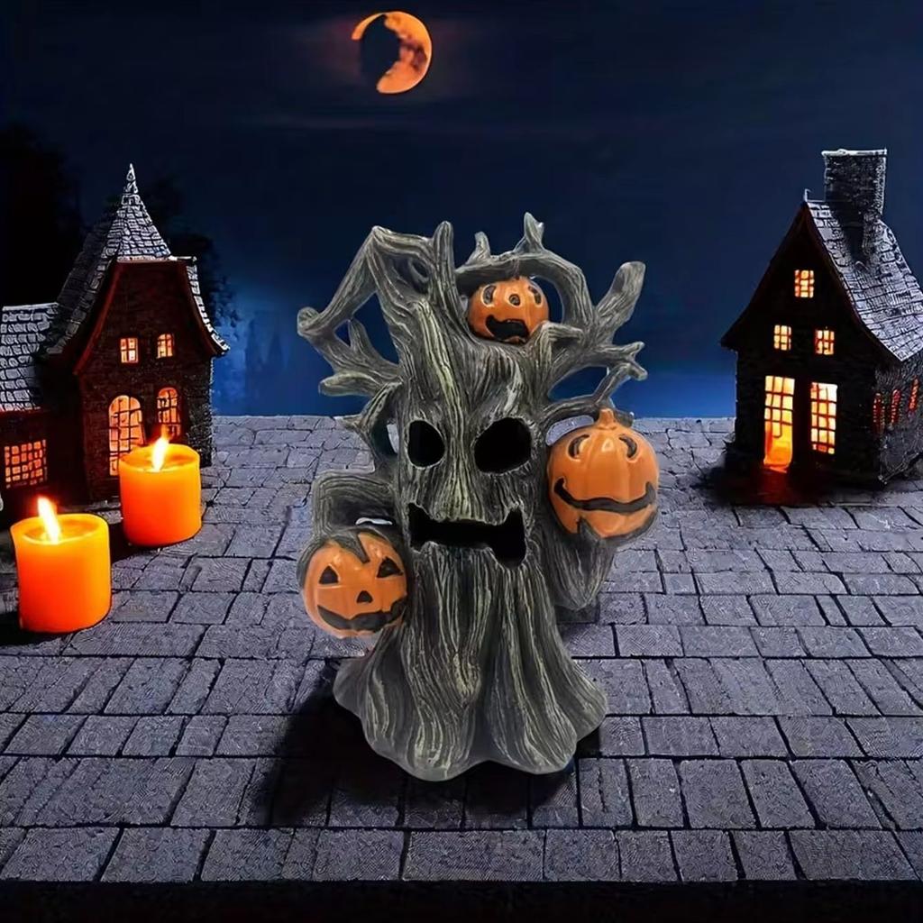 Halloween Pumpkin Tree Monster Ornament - Suitable for Home and Office Decoration, Home and Outdoor Courtyard Decoration Crafts