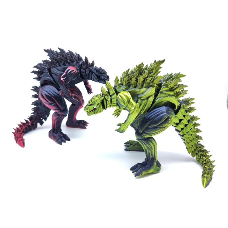 3D Printed Muscle Dinosaur Action Figure Mini Toys Monster Figure Joint Model Movable Rotatable Desktop Ornament Kids Gift