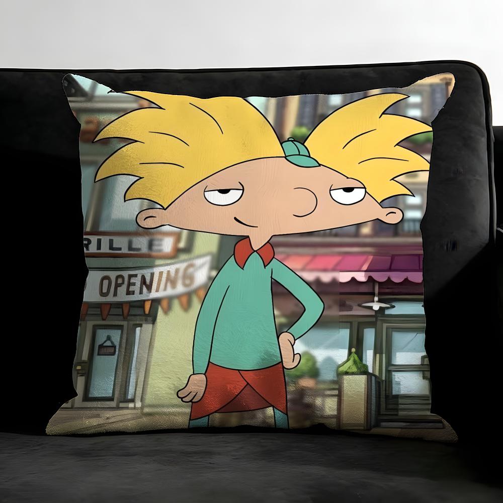 H-Hey Arnold Cartoon Cushion Cover Pillowcase Ultra Soft Skin Friendly Fabric Cloud Like Comfort & Concealed Zipper