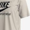 Nike Solid Color Crew Neck Logo Print Vintage T-Shirt Men Tops Grey White BV0627-072