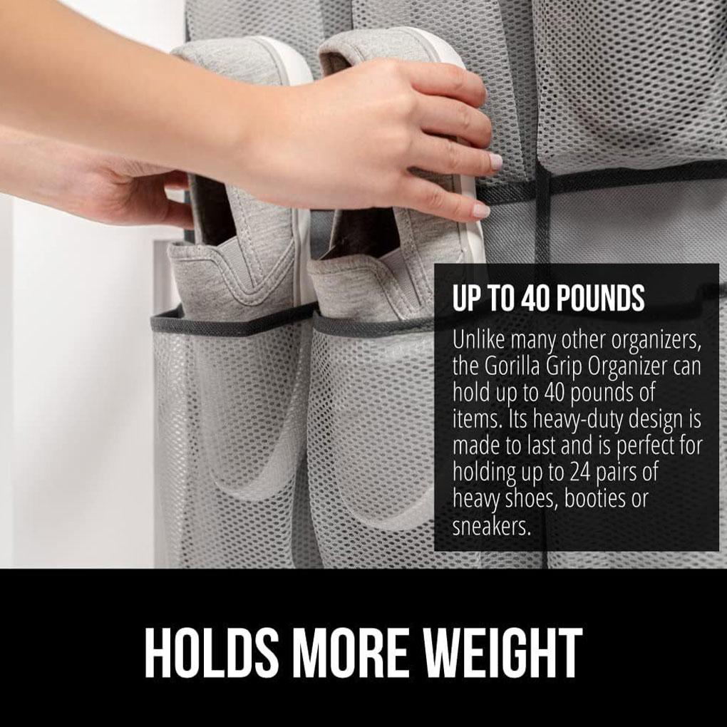 Breathable Storage Bag For 24 Pairs Of Shoes Heavy-duty Door Hanging Bag Shoe Storage Bag 24 Grid