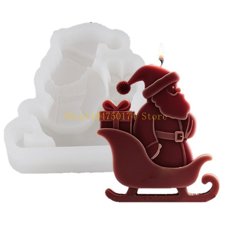 Santa Clause Silicone Mold For Candle Soap Christmas Home Decoration top sale