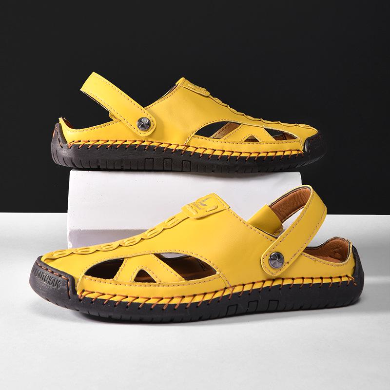 Women's Colorful Closed-Toe Hollow Sandals: Summer Casual Beach Shoes, Plus Size Available